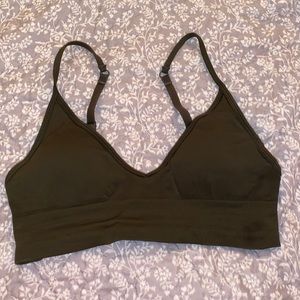 Green padded bralette